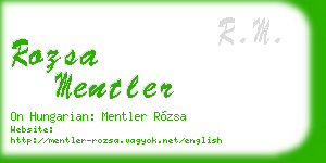 rozsa mentler business card